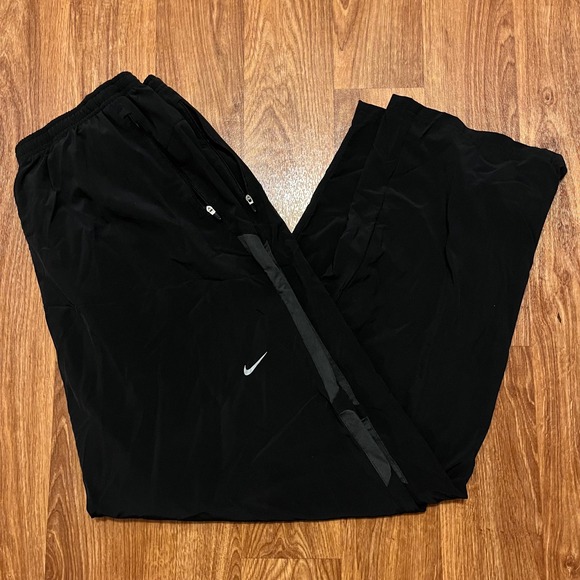 Nike Form Dri-Fit Track Pants Men 2XL Black Athletic Training Ankle Zip Pockets